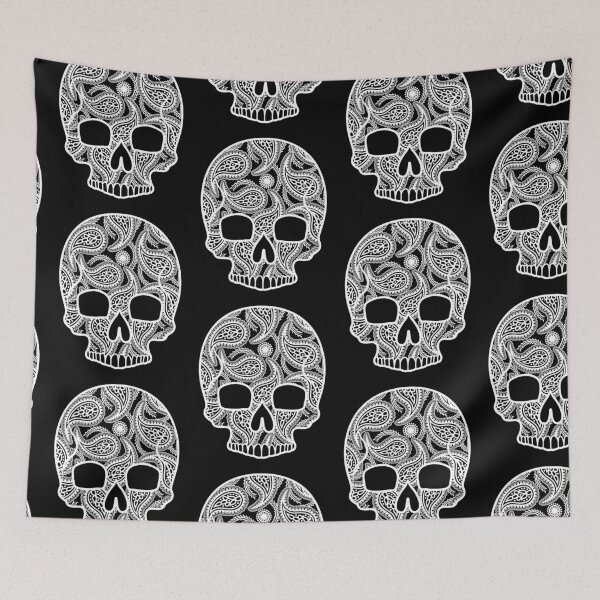 Item preview, Invert Paisley Sugar Skull Floral Design Day of the Dead Dia De Los Muertos Mardi Gras Sugar Skull (s) designed and sold by OopteesLydia.