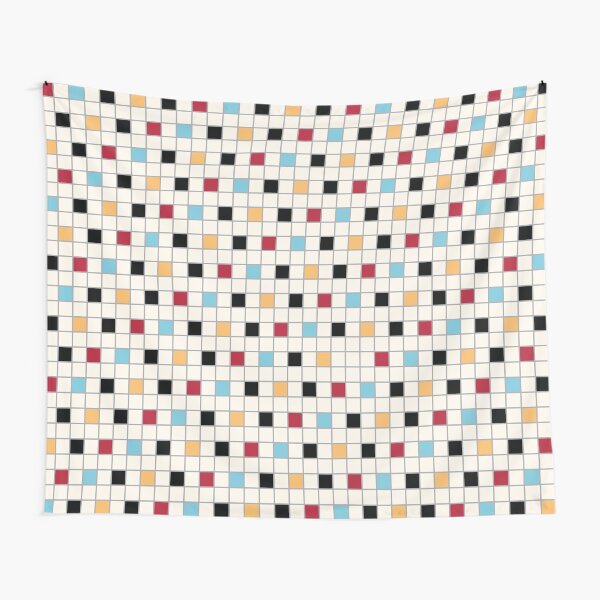 We LOVE the 80s - VINTAGE grid pattern Tapestry