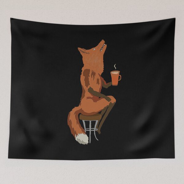 Item preview, Cozy Fox drinking tea Classic designed and sold by Graphics Adora.