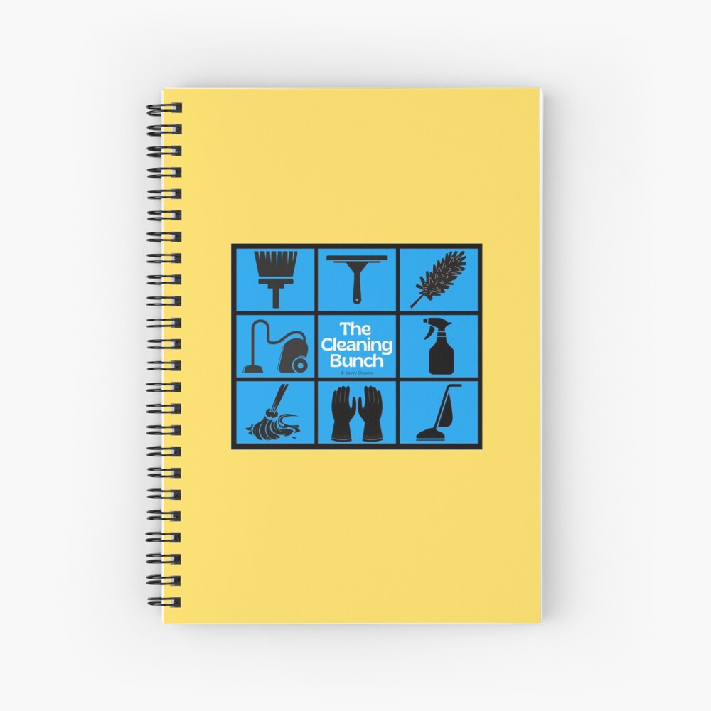 The Cleaning Bunch Cleaning Supplies Fun Lady Gifts Spiral Notebook