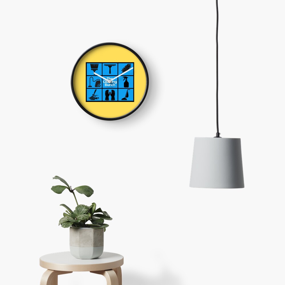 The Cleaning Bunch Cleaning Supplies Fun Lady Gifts Clock