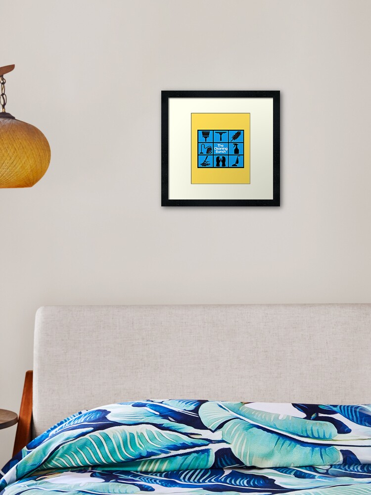 Thumbnail 1 of 7, Framed Art Print, The Cleaning Bunch Cleaning Supplies Fun Lady Gifts designed and sold by SavvyCleaner.