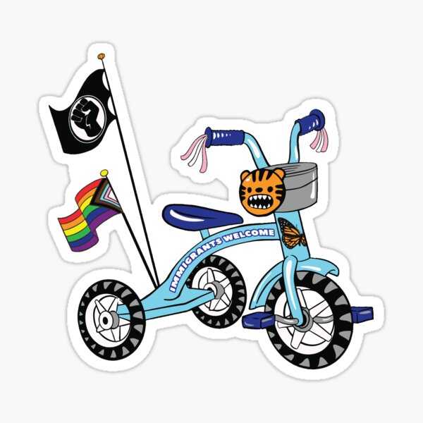 "Tricycle Sticker" Sticker for Sale by SLMS Redbubble