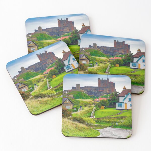 Item preview, View of Bamburgh village and castle, Northumberland, UK designed and sold by Itsgrimupnorth.