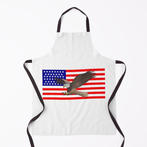 Item preview, Swooping Bald Eagle on USA Flag background designed and sold by SankDesigns.