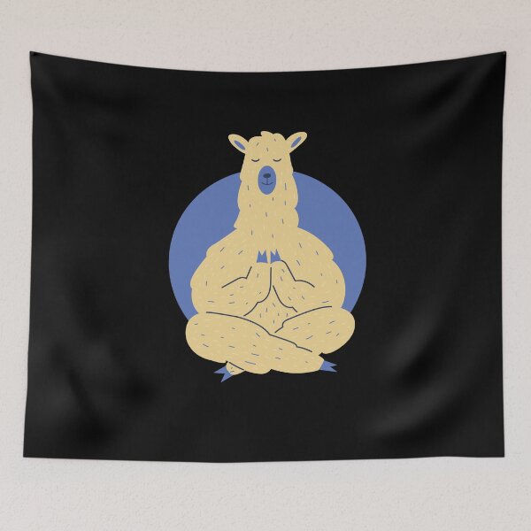 Item preview, Namaste Yogi Llama Animal Yoga Exercise Om Pose designed and sold by Ofca.
