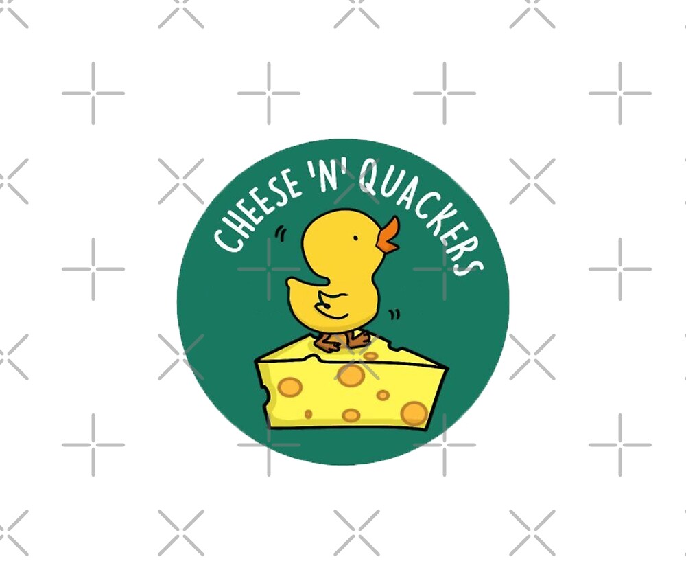 "Cheese and Quackers Crackers Cartoon Pun" by 14Smith15 Redbubble