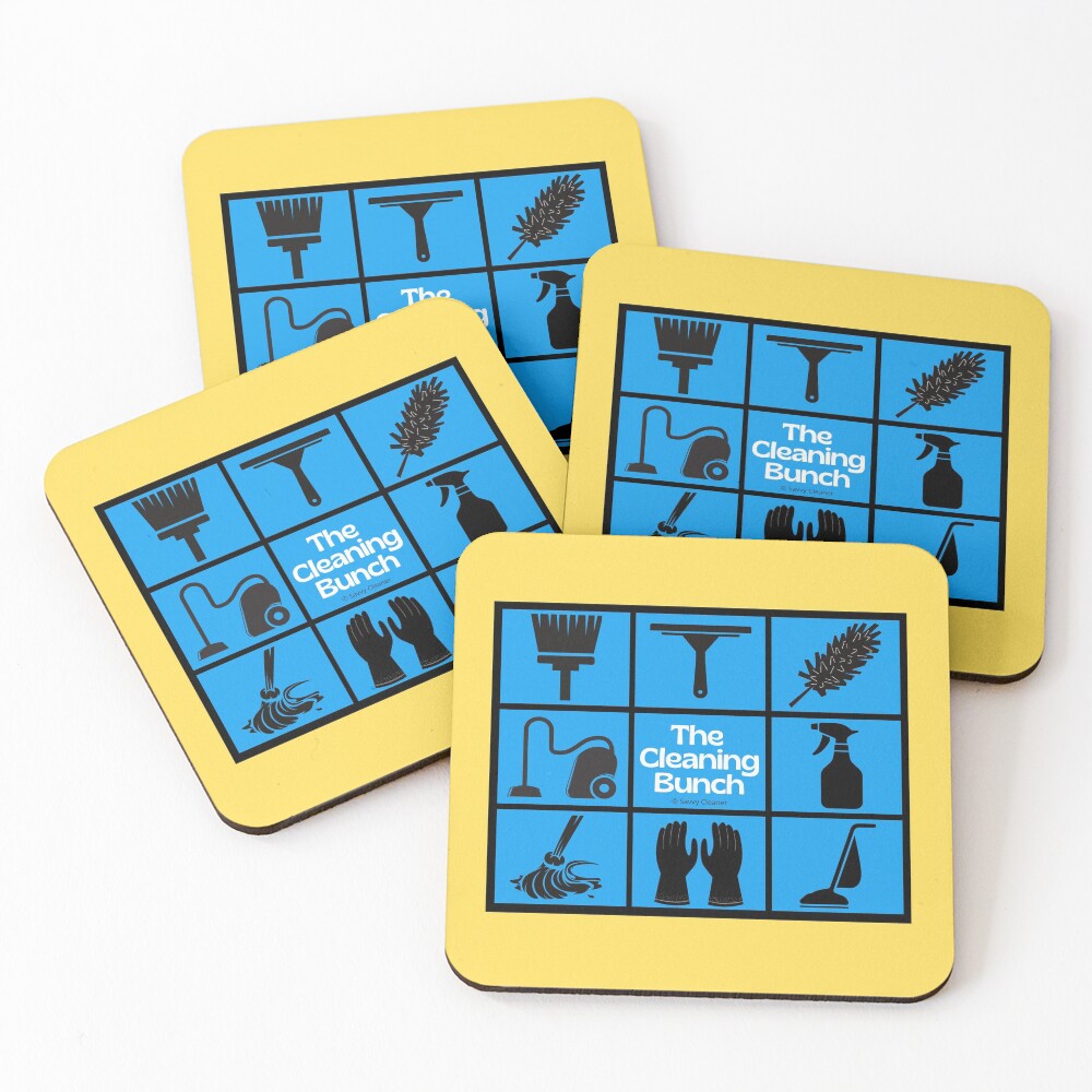 The Cleaning Bunch Cleaning Supplies Fun Lady Gifts Coasters (Set of 4)