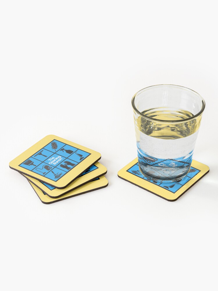 Thumbnail 2 of 5, Coasters (Set of 4), The Cleaning Bunch Cleaning Supplies Fun Lady Gifts designed and sold by SavvyCleaner.