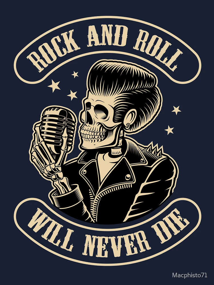 Rock n Roll Never Dies Dark Rockabilly Greaser Bik' Beanie