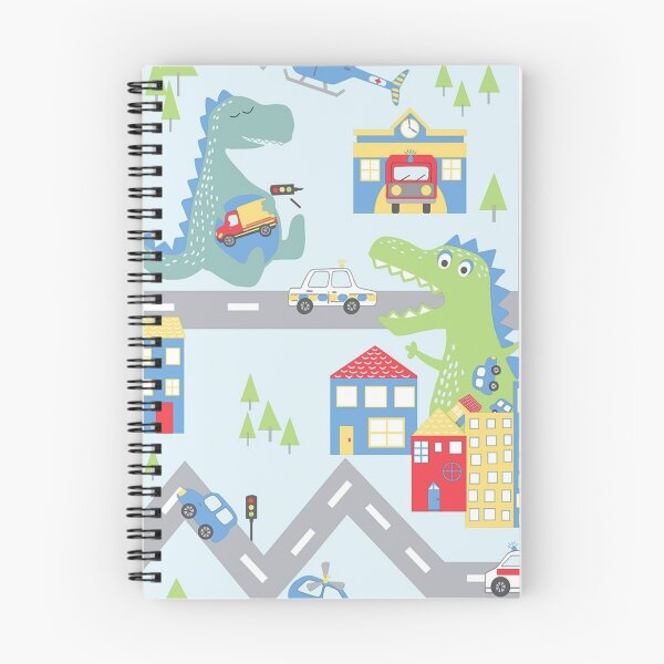 Item preview,  Kids Dinosour Roads, en rojo, verde, amarillo designed and sold by AMS-ART.