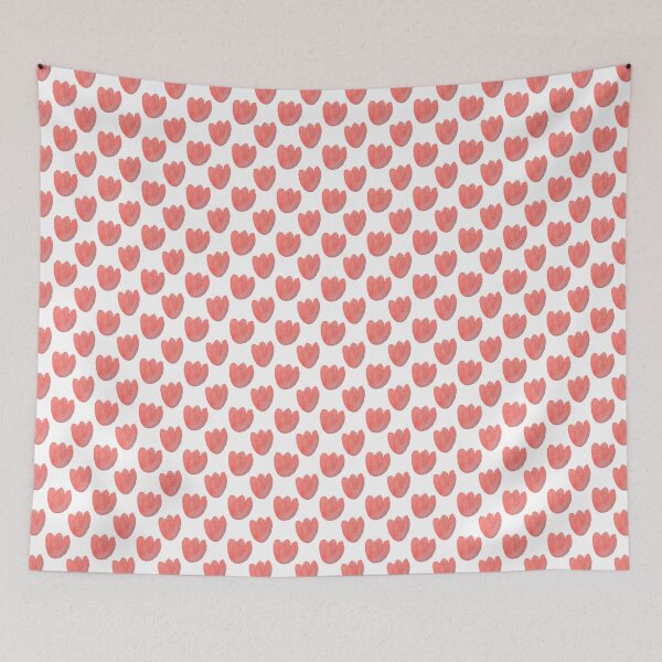 Item preview, Red flowers pattern designed and sold by TanyaMakesART.