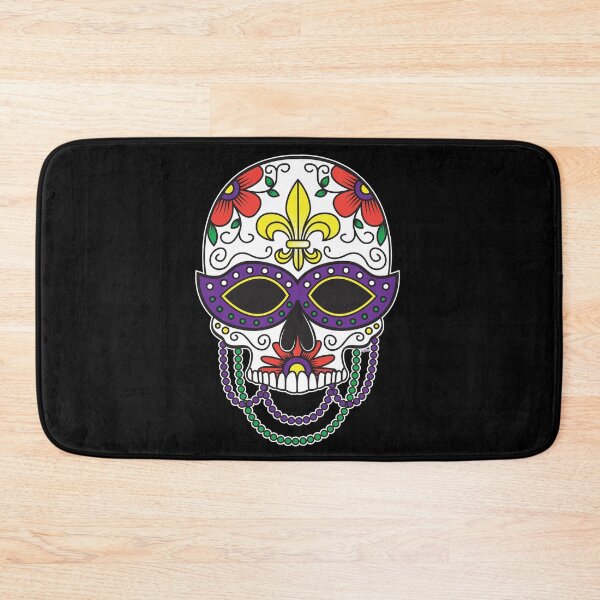 Item preview, Sugar Skull Mask Colorful Floral Design Day of the Dead Dia De Los Muertos Mardi Gras Illustration designed and sold by OopteesLydia.
