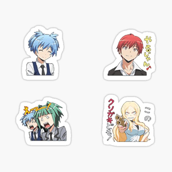 assassination classroom stickers redbubble