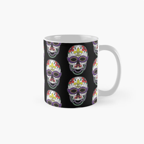 Item preview, Máscara de calavera de azúcar Diseño floral colorido Día de los Muertos Dia De Los Muertos Mardi Gras Ilustración (m) designed and sold by OopteesLydia.