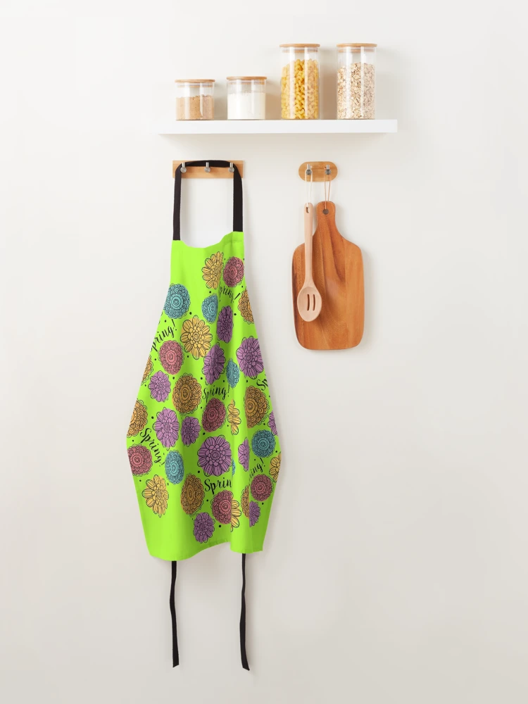 Thumbnail 4 of 6, Apron, Spring Time Flower Pattern designed and sold by Warrior Veteran Clothing.