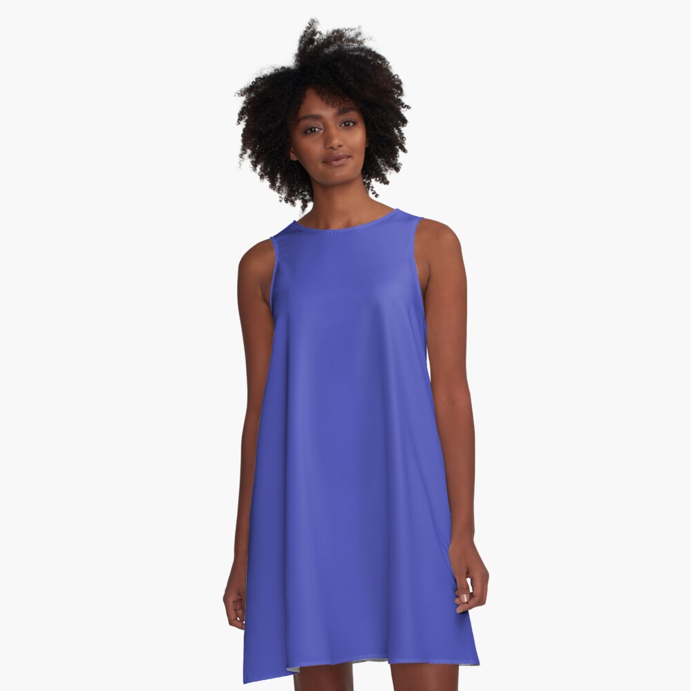 royal blue plain dress