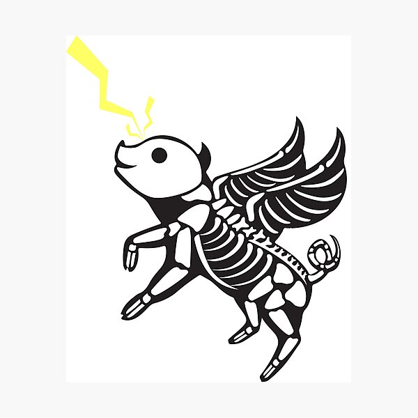 Item preview, Cerdo volador esquelético designed and sold by dmharada.