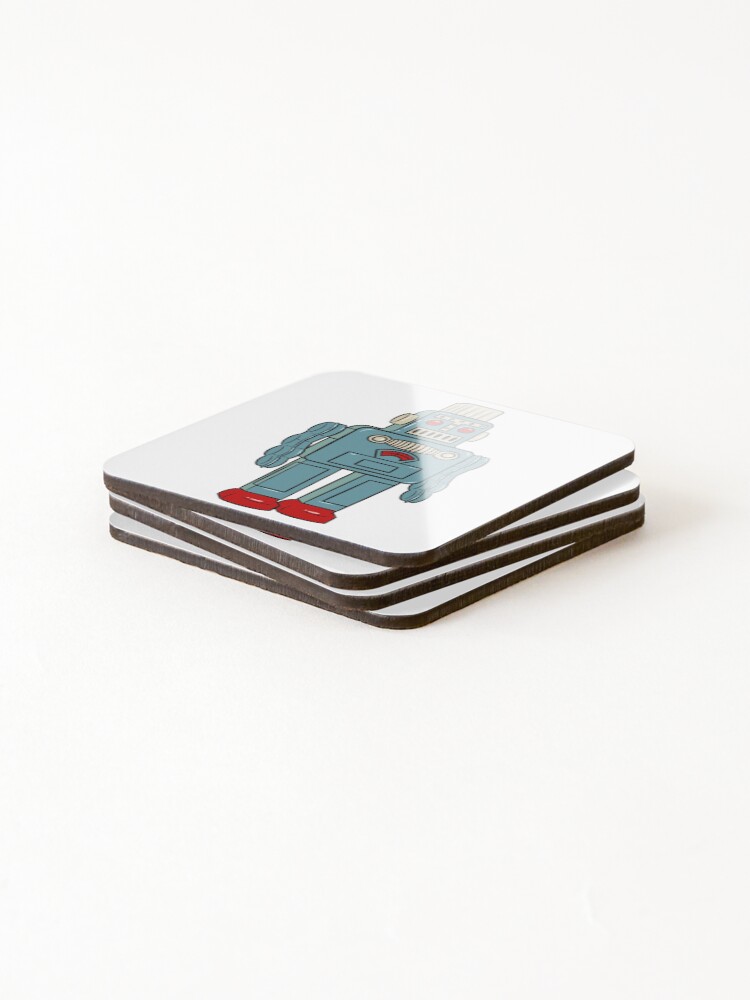 Thumbnail 4 of 5, Coasters (Set of 4), VINTAGE ROBOT  designed and sold by ArtPrintFactory.