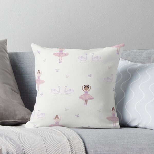 Item preview,  Pink Ballerina's On Cream Background Dancing Design Pattern, Kids designed and sold by AMS-ART.