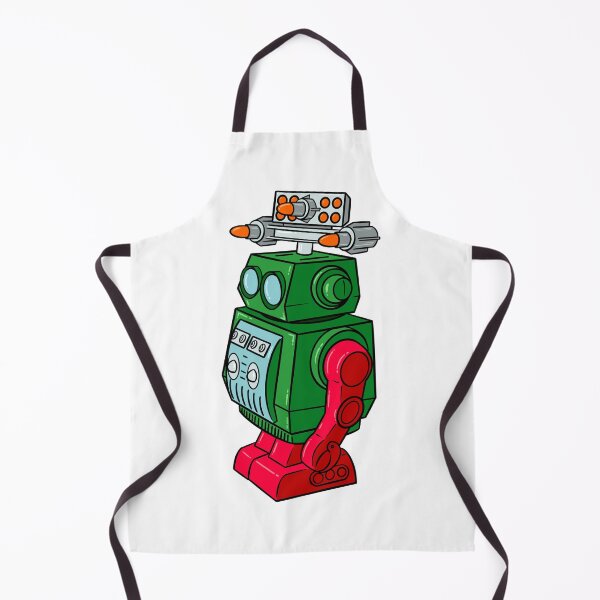 Item preview, GREEN VINTAGE ROBOT  designed and sold by ArtPrintFactory.