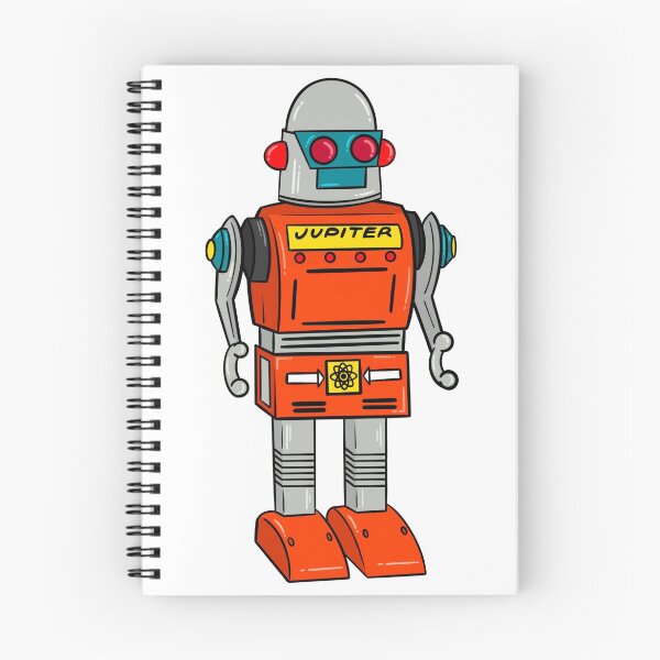 Item preview, ORANGE VINTAGE ROBOT  designed and sold by ArtPrintFactory.