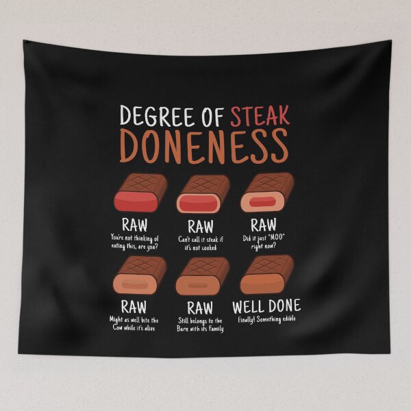 Item preview, Degree Of Steak Doneness Meat Grill BBQ designed and sold by MooonTees.