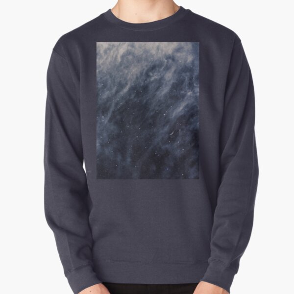 Blue Clouds, Blue Moon Pullover Sweatshirt