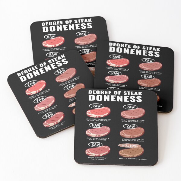Item preview, Degree Of Steak Doneness Meat Grill BBQ designed and sold by MooonTees.