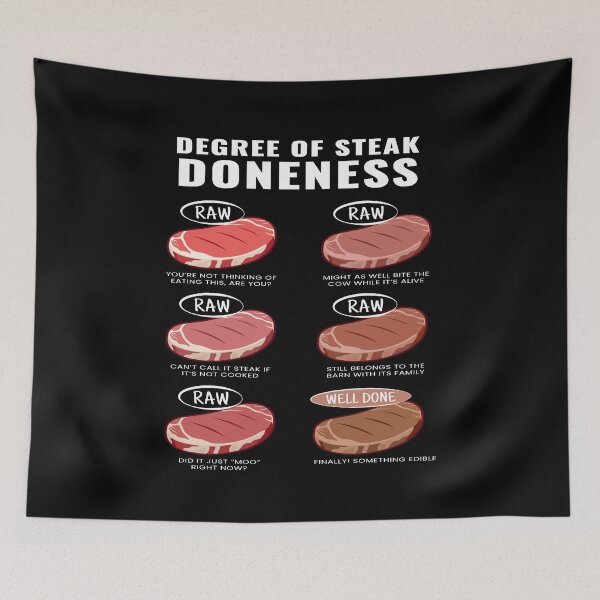Item preview, Degree Of Steak Doneness Meat Grill BBQ designed and sold by MooonTees.