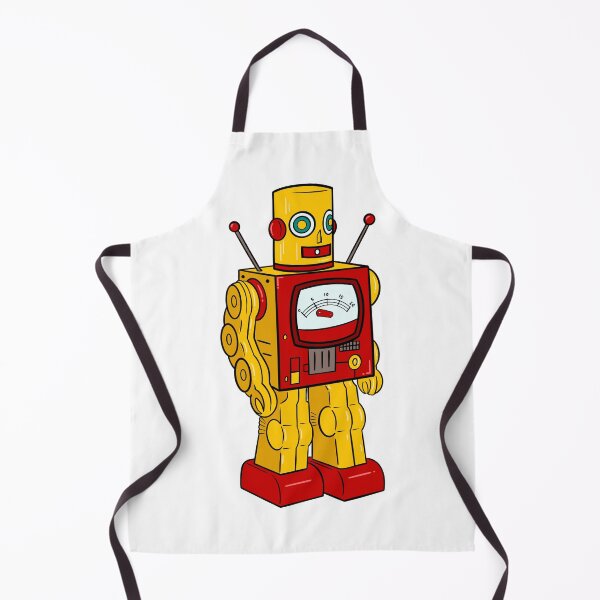 Item preview, YELLOW VINTAGE ROBOT designed and sold by ArtPrintFactory.