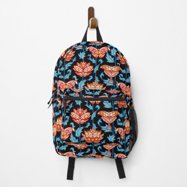 Item preview, Mid-Century Moth Damask - Moody Midnight designed and sold by TigaTiga.