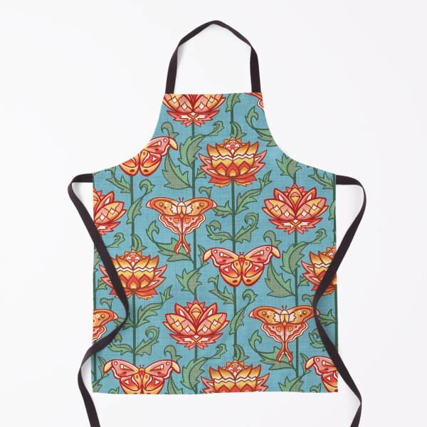 Item preview, Mid-Century Moth Damask - Spring Morning designed and sold by TigaTiga.