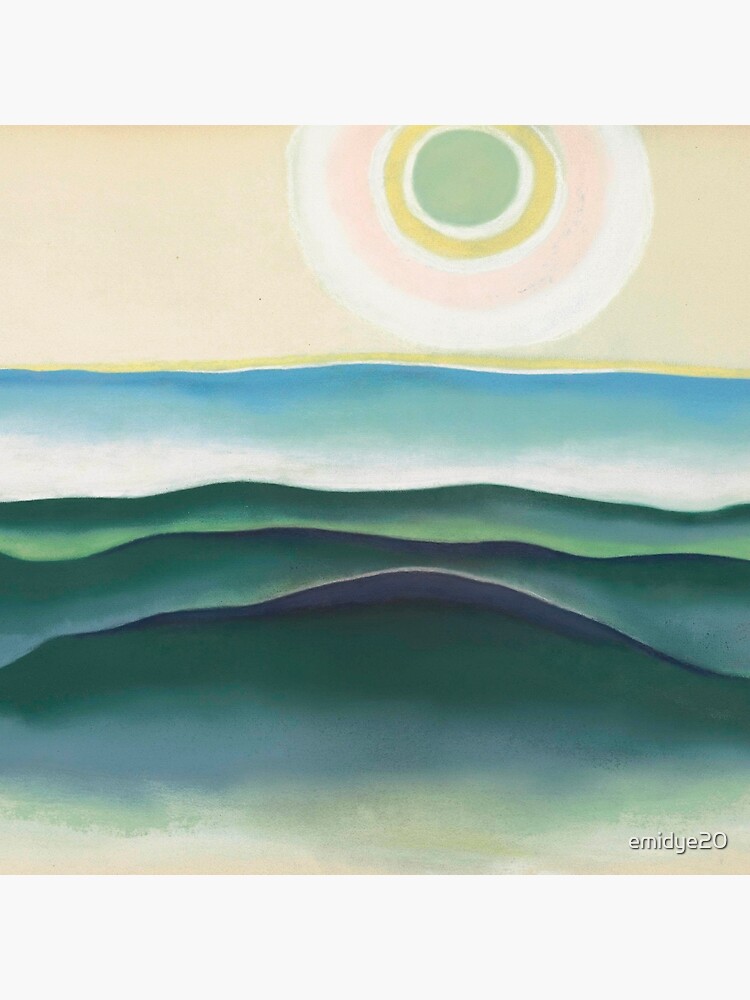 Thumbnail 4 of 4, Pillow, Georgia O'Keeffe Sun, Water, Maine designed and sold by emidye20.