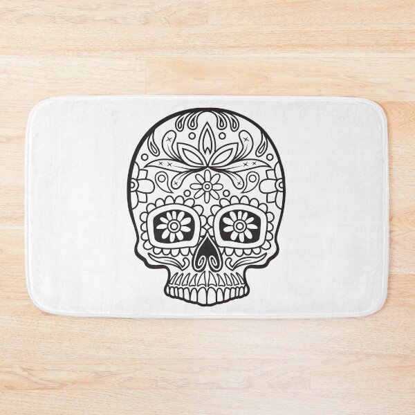 Item preview, Sugar Skull Black Sunflower Eyes Floral Design Day of the Dead Dia De Los Muertos Mardi Gras Sugar Skull designed and sold by OopteesLydia.