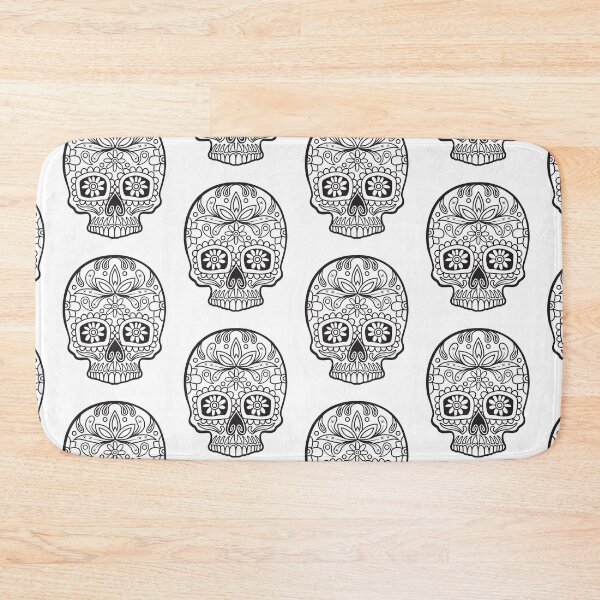 Item preview, Sugar Skull Black Sunflower Eyes Floral Design Day of the Dead Dia De Los Muertos Mardi Gras Sugar Skull (m) designed and sold by OopteesLydia.