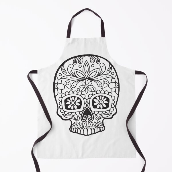 Item preview, Sugar Skull Black Sunflower Eyes Floral Design Day of the Dead Dia De Los Muertos Mardi Gras Sugar Skull (m) designed and sold by OopteesLydia.