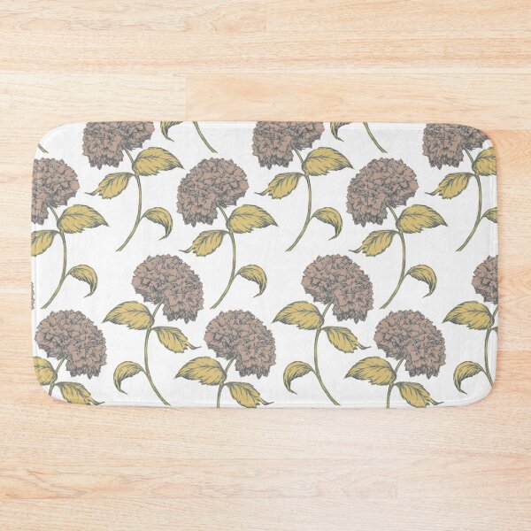 Item preview, Hydrangea Vintage Floral Pattern Brown and Gold designed and sold by jeff-jones.