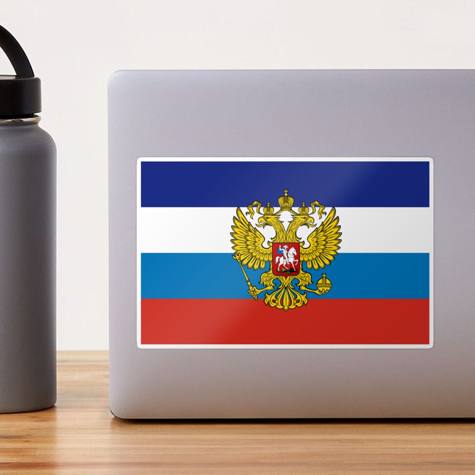 Russia Flag Alternative Fictional Sticker for Sale by Canvas Fusion
