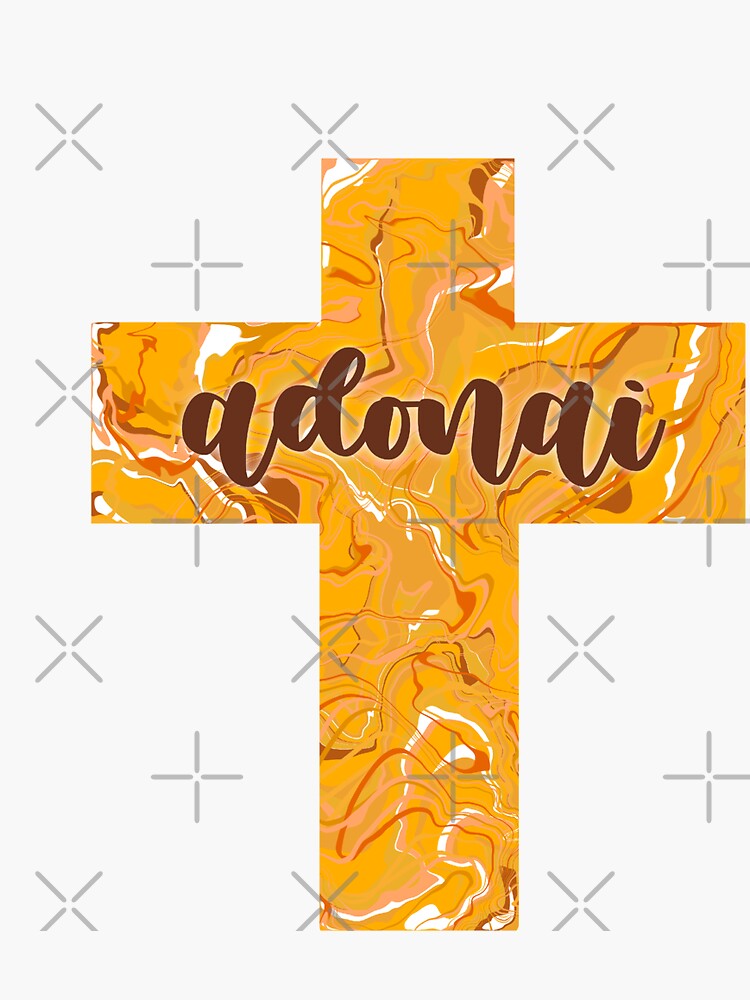 adonai’ cross" Sticker by abbeygfrerer Redbubble