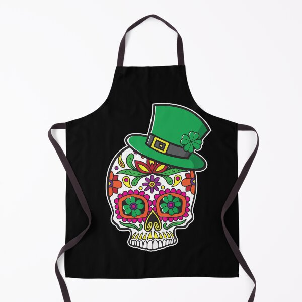 Item preview, Saint Patrick's Day Sugar Skull Sunflower Eyes Floral Design Day of the Dead Dia De Los Muertos Mardi Gras Sugar Skull (s) designed and sold by OopteesLydia.