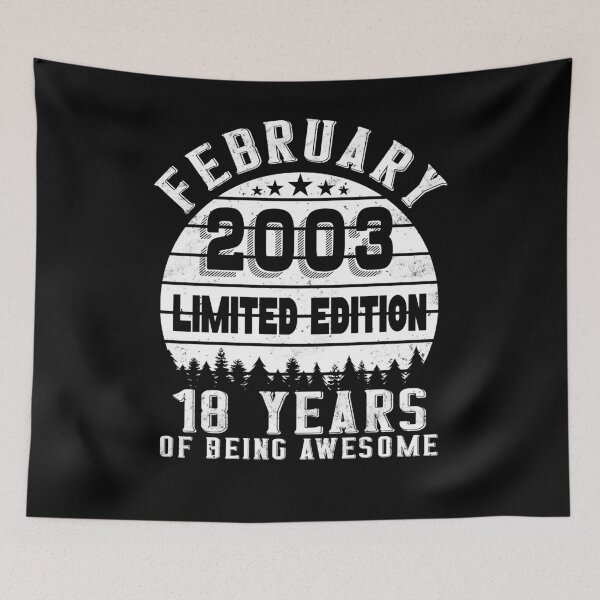 Item preview, 18th Birthday 18 Years Born In 2003 February designed and sold by Renergie.