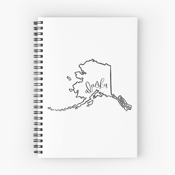 Item preview, Alaska State Outline - Black and White designed and sold by ahandsomecarrot.