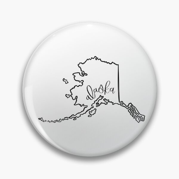 Item preview, Alaska State Outline - Black and White designed and sold by ahandsomecarrot.