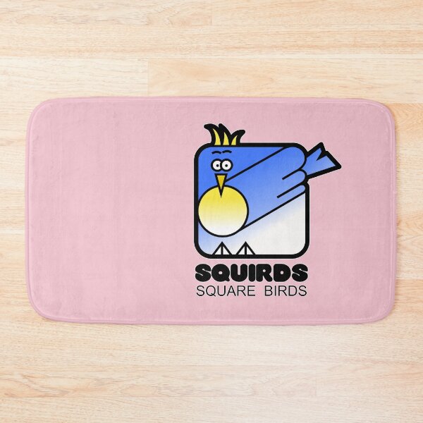 Item preview, Retro Minimalist Square Bird Blue Jay Squirds Pink designed and sold by Quooki.