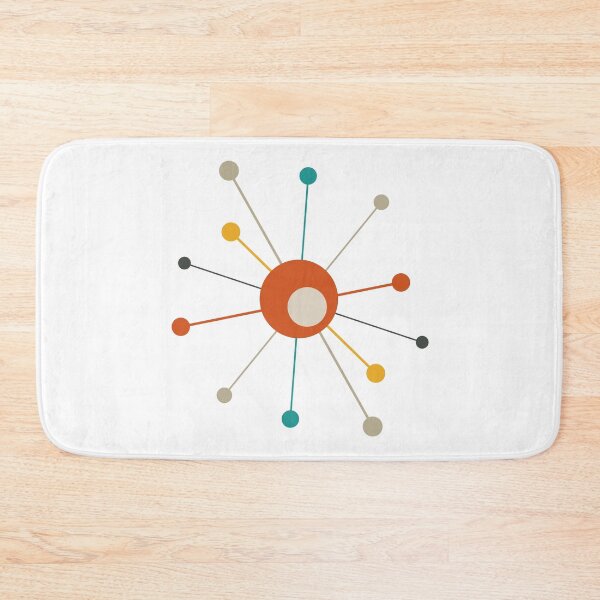 Item preview, Atomic Era Red Orange Turquoise Starburst designed and sold by Orchard Berry.