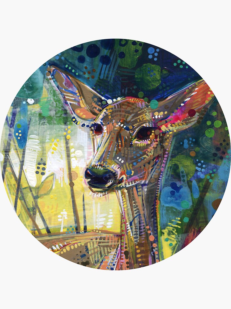 Deer Painting - 2011 by gwennpaints