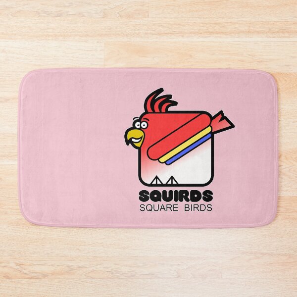 Item preview, Square Bird Parrot Retro Minimalist Squirds Pink designed and sold by Quooki.