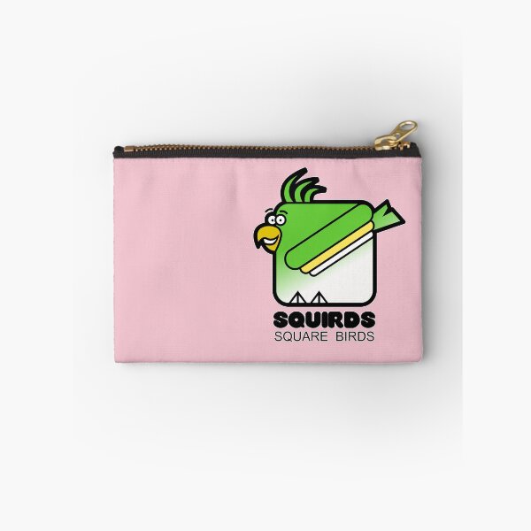 Item preview, Square Bird Parakeet Retro Minimalist Squirds Pink designed and sold by Quooki.