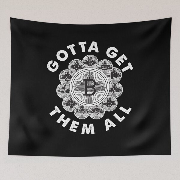 Item preview, Gotta Get Them All Funny Crypto Currency Bitcoin Invest HODL designed and sold by trendo.